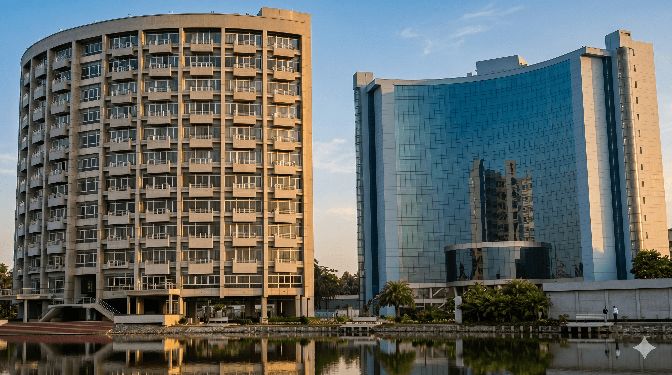 Modern software technology park with collaborative spaces